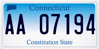 CT license plate AA07194