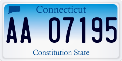 CT license plate AA07195