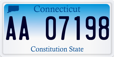 CT license plate AA07198