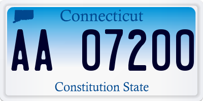 CT license plate AA07200