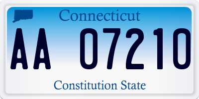 CT license plate AA07210