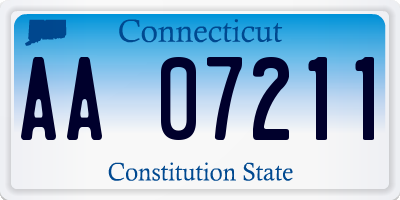 CT license plate AA07211