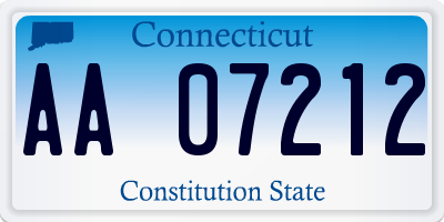 CT license plate AA07212