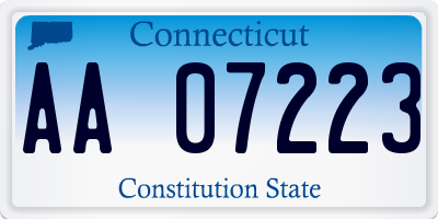 CT license plate AA07223