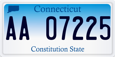 CT license plate AA07225