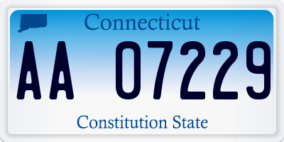 CT license plate AA07229