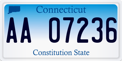 CT license plate AA07236