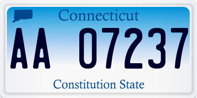 CT license plate AA07237