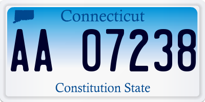 CT license plate AA07238