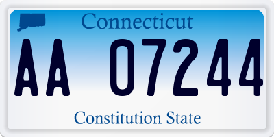 CT license plate AA07244