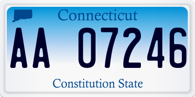 CT license plate AA07246