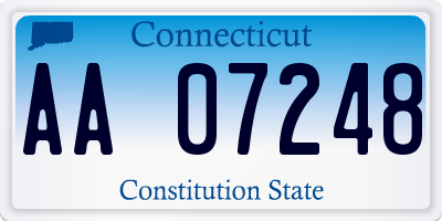 CT license plate AA07248