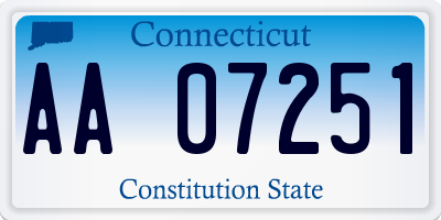 CT license plate AA07251