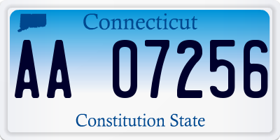 CT license plate AA07256