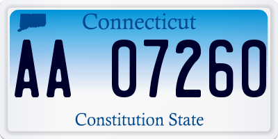 CT license plate AA07260