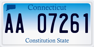 CT license plate AA07261