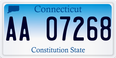 CT license plate AA07268