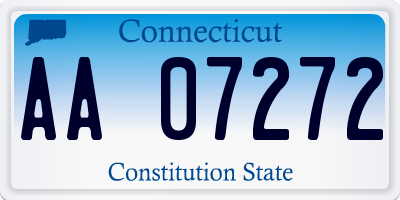 CT license plate AA07272