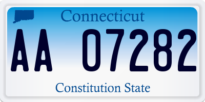 CT license plate AA07282