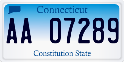 CT license plate AA07289