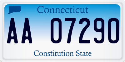 CT license plate AA07290