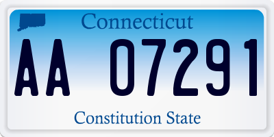 CT license plate AA07291