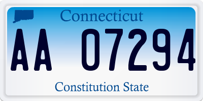 CT license plate AA07294