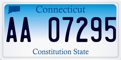 CT license plate AA07295