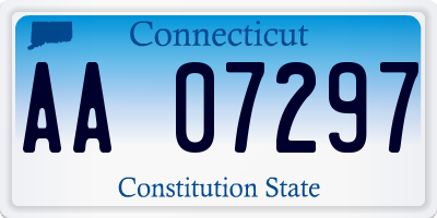 CT license plate AA07297