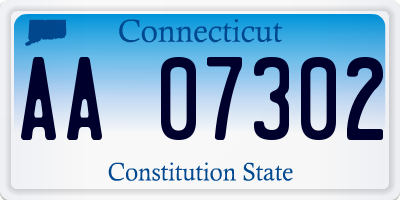 CT license plate AA07302