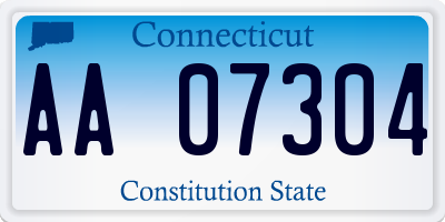 CT license plate AA07304