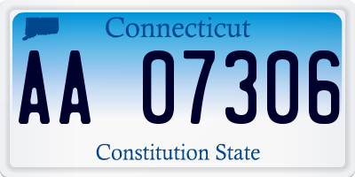 CT license plate AA07306