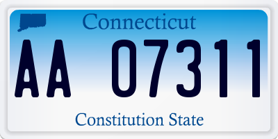 CT license plate AA07311