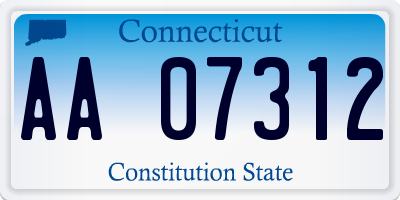 CT license plate AA07312