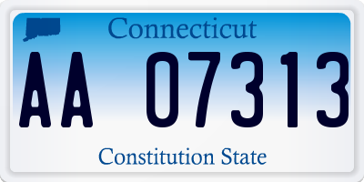 CT license plate AA07313