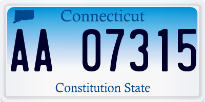 CT license plate AA07315