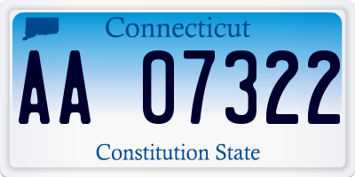 CT license plate AA07322