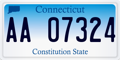 CT license plate AA07324