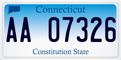 CT license plate AA07326