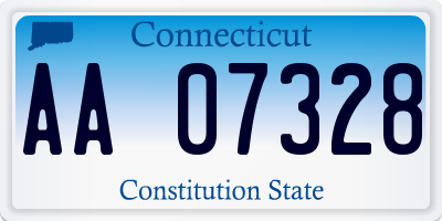 CT license plate AA07328