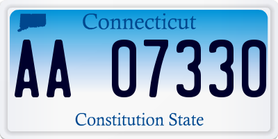 CT license plate AA07330