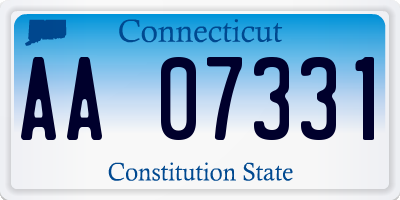 CT license plate AA07331