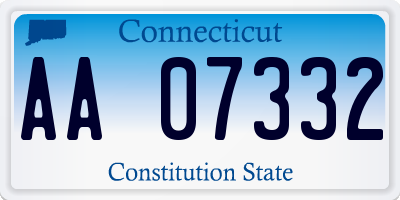 CT license plate AA07332