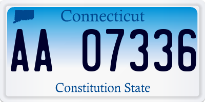 CT license plate AA07336