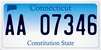 CT license plate AA07346