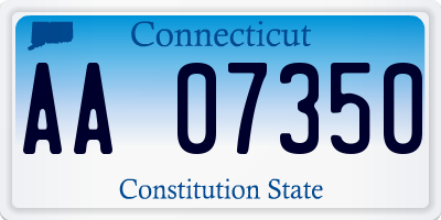 CT license plate AA07350