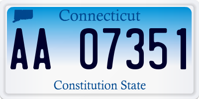 CT license plate AA07351