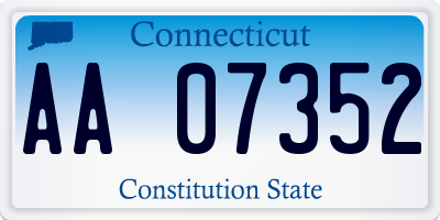 CT license plate AA07352