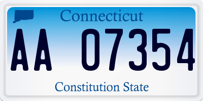 CT license plate AA07354