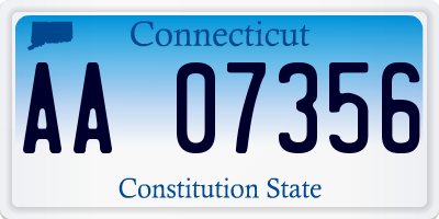 CT license plate AA07356